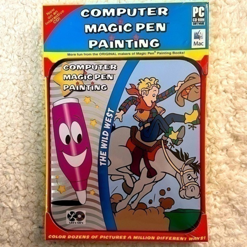 "The Wild West" Computer Magic Pen Painting Interactive CD